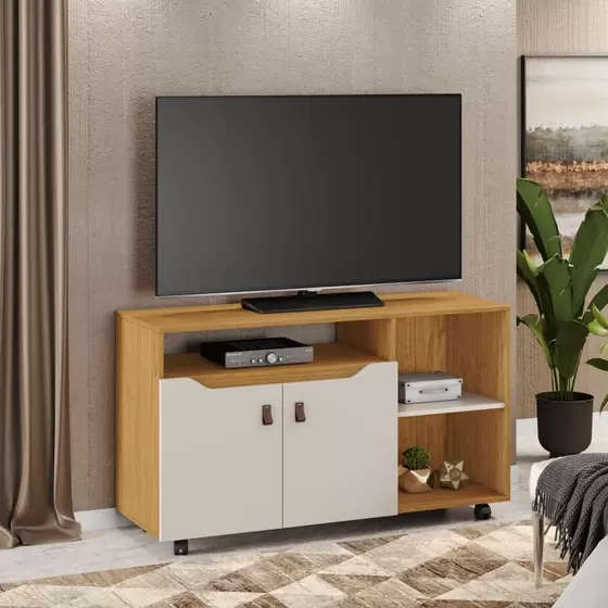 Rack Seleto para TV até 49 Polegadas Cinamono Off White JCM Movelaria - Imagem 2