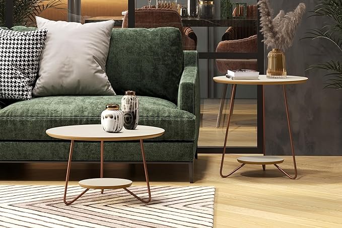 Conjunto Liz Mesa De Centro E Canto Lateral Ej Móveis - Imagem 4