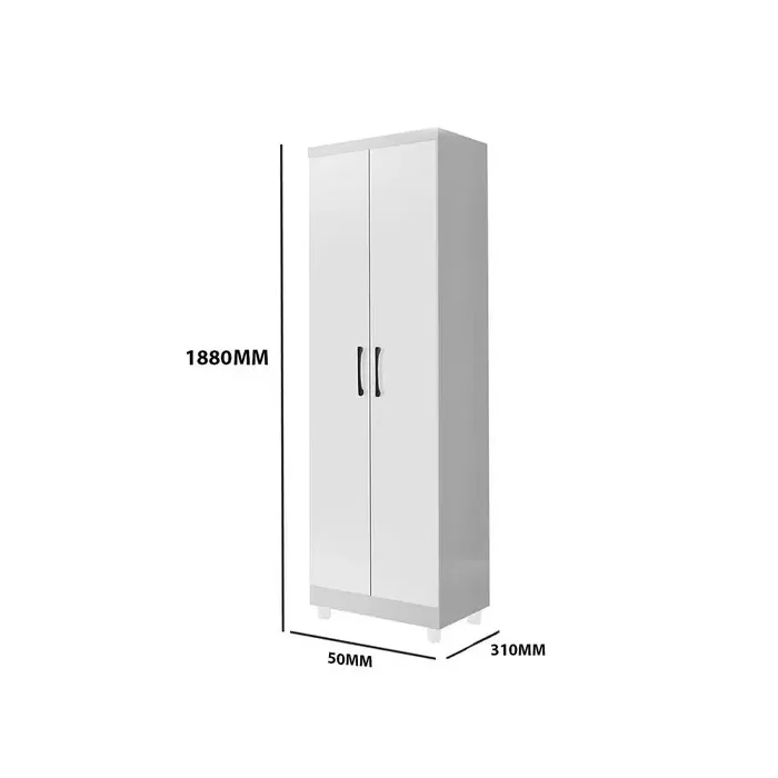 Armário Multiuso Nina 4 Prateleiras 2 Portas Rudrack - Imagem 4