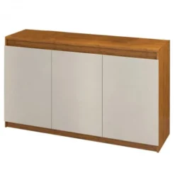 Aparador Buffet Onix Imbuia Off White Viero Móveis