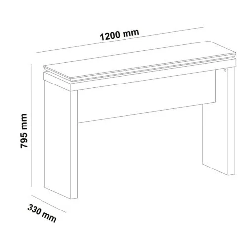 Aparador Luna Tampo Tamburato com Borda Invertida Artely - Imagem 3