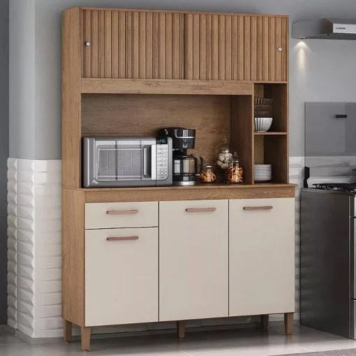 Armário de Cozinha Ceara 5 Portas 1 Gaveta Atualle - Imagem 2