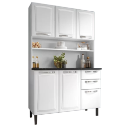 Armário de Cozinha Pratika 6 Portas 2 Gavetas Itatiaia Branco