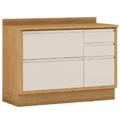 Balcão Lisboa 120cm 1 Porta 4 Gavetas para Cozinha Itatiaia