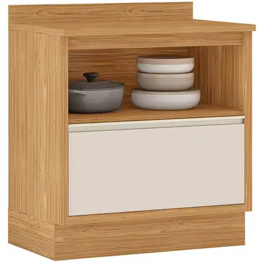 Balcão Lisboa 80cm 1 Porta 1 Gaveta para Cozinha Itatiaia - Imagem 3