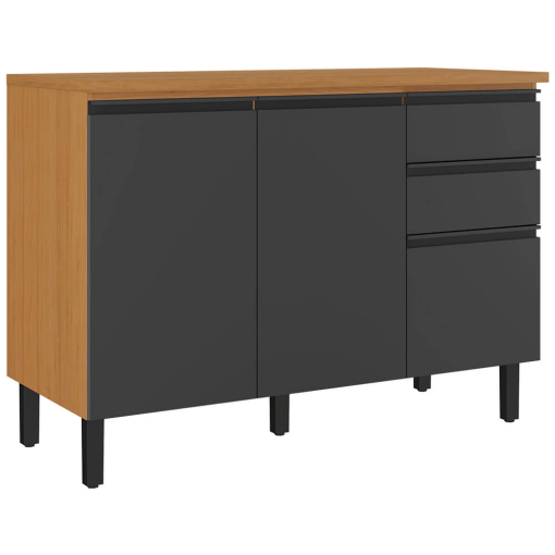 Balcão 120cm 3Portas 2gavetas Namur Itatiaia