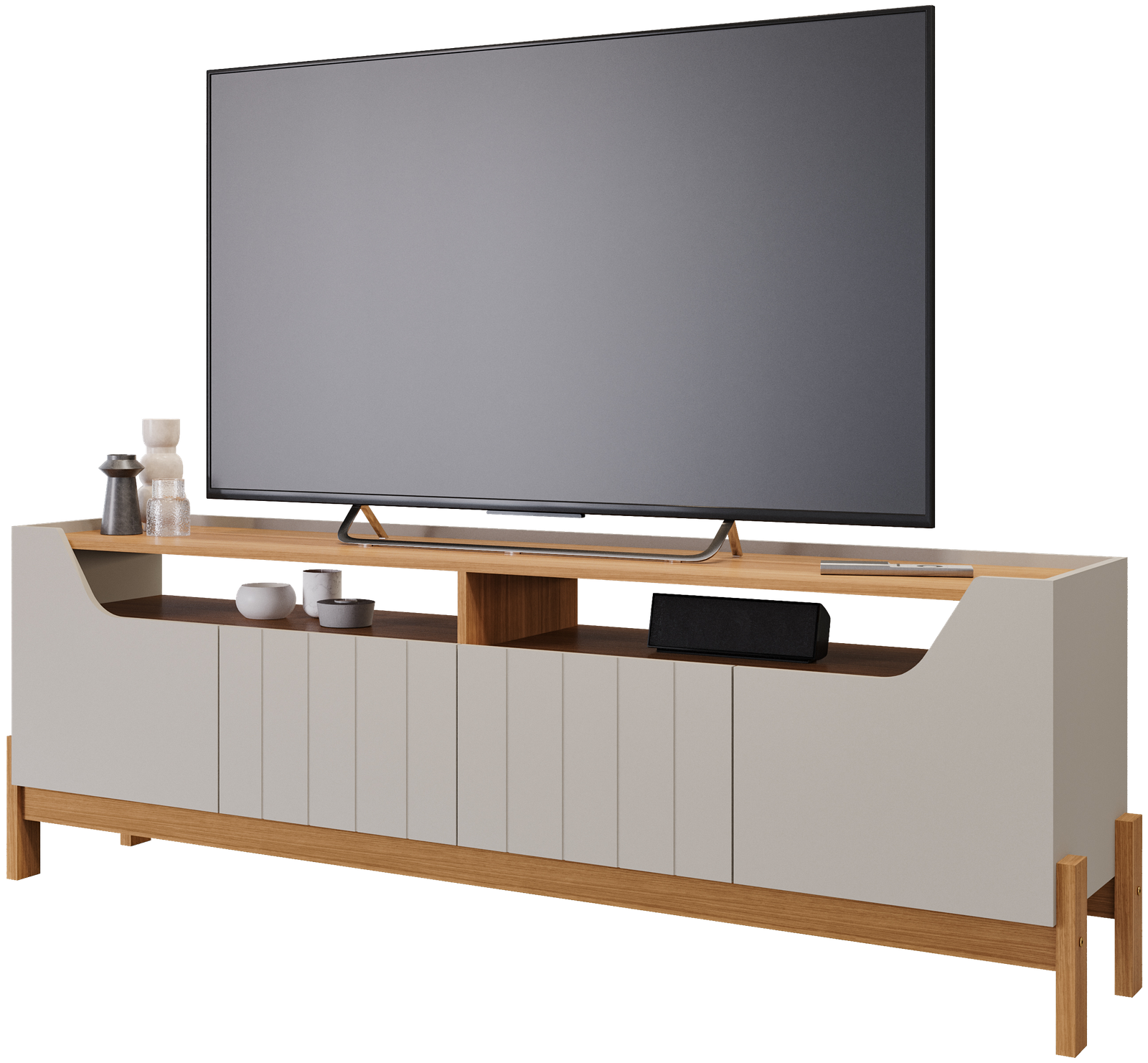 Rack Para Tv 70 Polegadas Mdf Moema 4 Portas Permóbili - Imagem 5