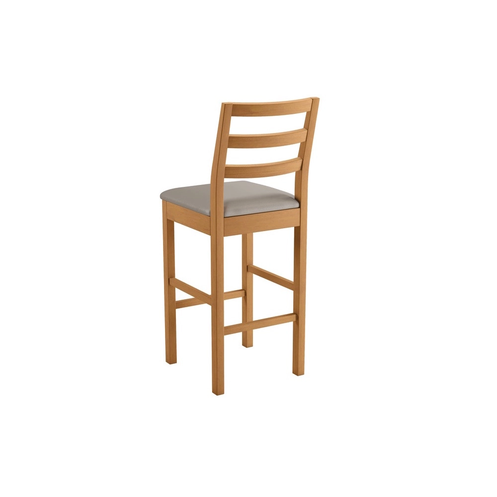 Banqueta Decorativa Jade 02 Camurça Base Madeira Maciça JCM Movelaria - Imagem 2