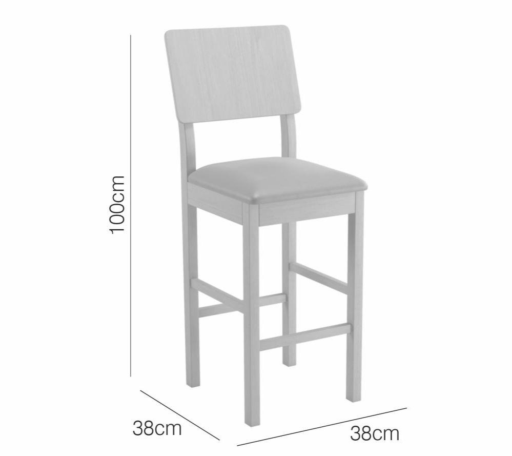 Banqueta Decorativa Jade 03 Camurça Base Madeira Maciça JCM Movelaria - Imagem 3