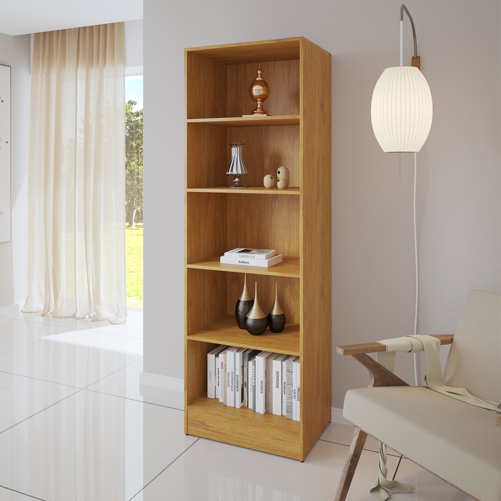 Estante Livreiro Mirage com 4 Prateleiras Viero - Imagem 3