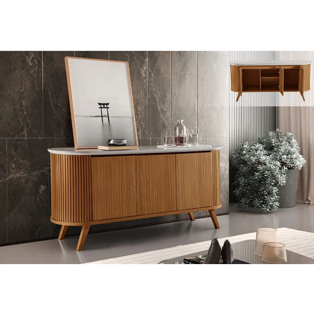 Buffet Luna 3 Portas Ripado LJ - Imagem 2