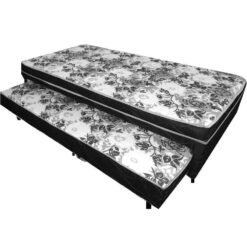 Bicama Box Solteiro Conjugada Ortopédica com Cama Auxiliar