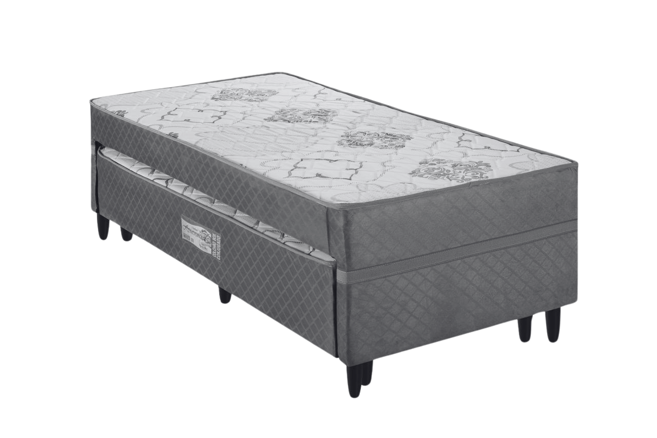 Cama Box Solteiro com Auxiliar Prestige Molas Ensacadas
