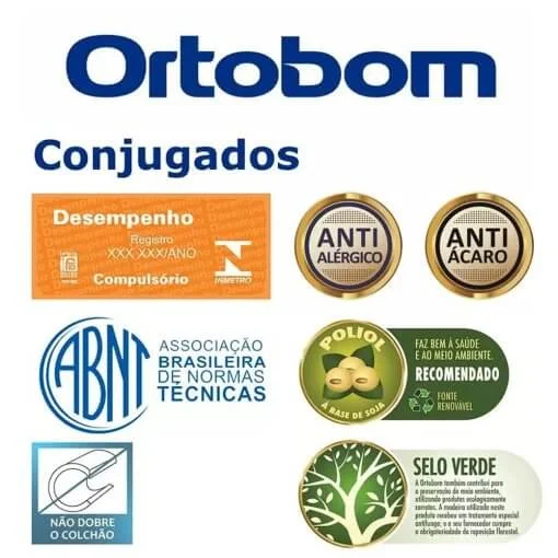 Cama Solteirão Ortopédica Ortobom Union Box Conjugado 108x188x43cm - Imagem 4