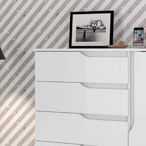 Cômoda Sapateira Paris New 5 Gavetas 1 Porta Atualle - Imagem 5