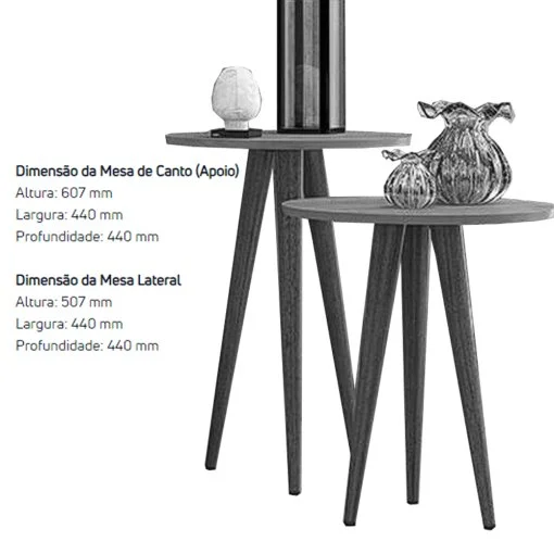 Conjunto Slim Mesa de Apoio e Lateral Patrimar - Imagem 2