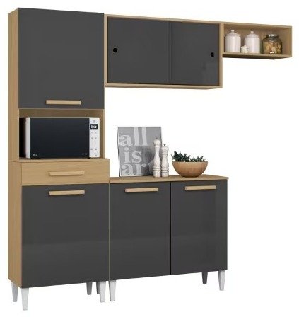 Armário de Cozinha Isabelle 6 Portas 1 Gaveta Aramóveis - Imagem 5