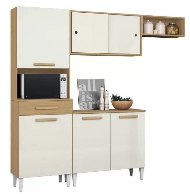 Armário de Cozinha Isabelle 6 Portas 1 Gaveta Aramóveis