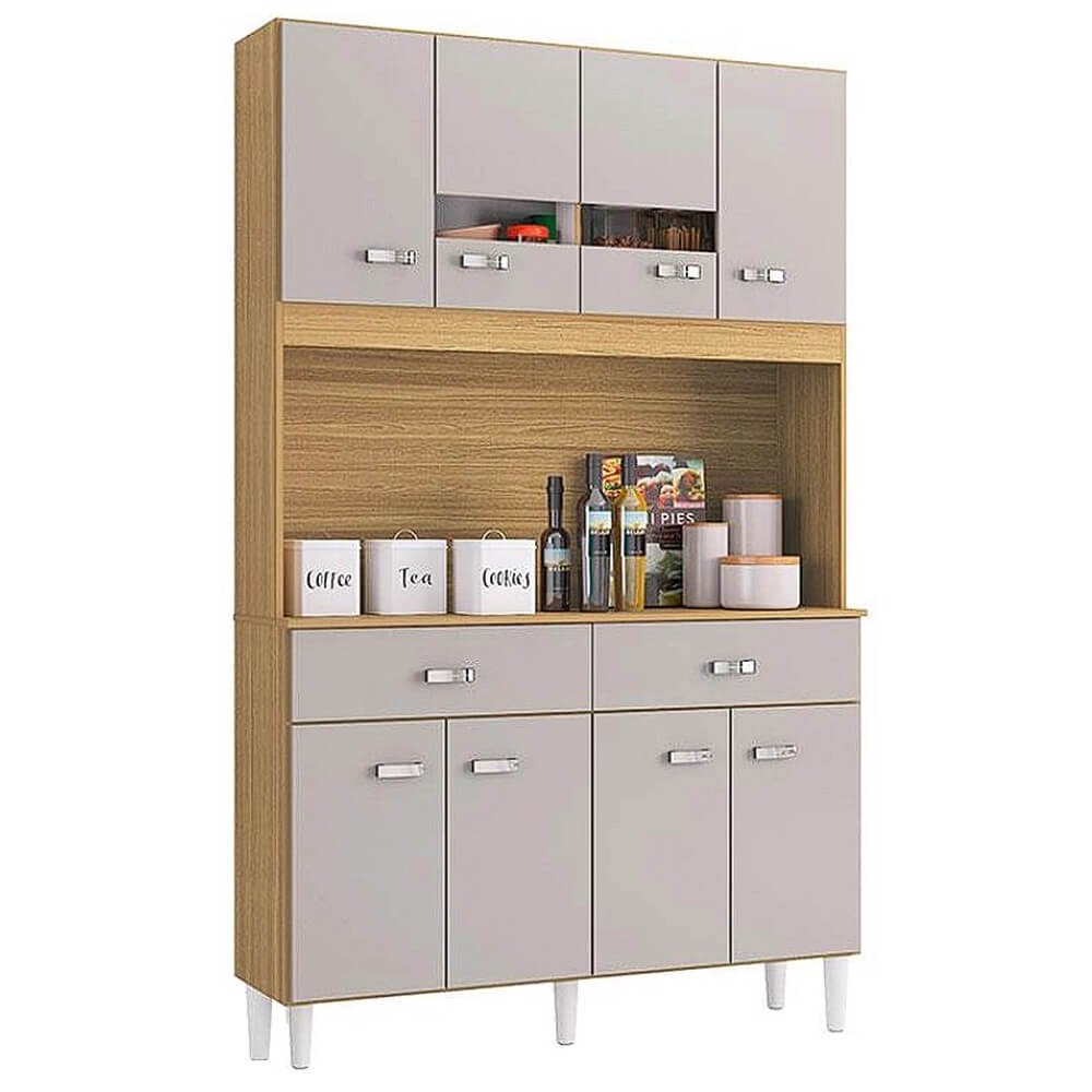 Cozinha Manu 8 Portas 2 Gavetas Compacta Poquema - Imagem 5