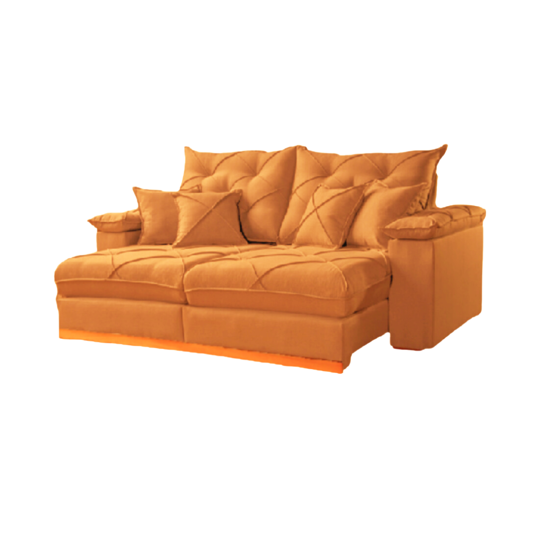 Sofá Gran Plus Com Molas Ensacadas 4 Lugares Retrátil e Reclinável 230cm Império - Imagem 6