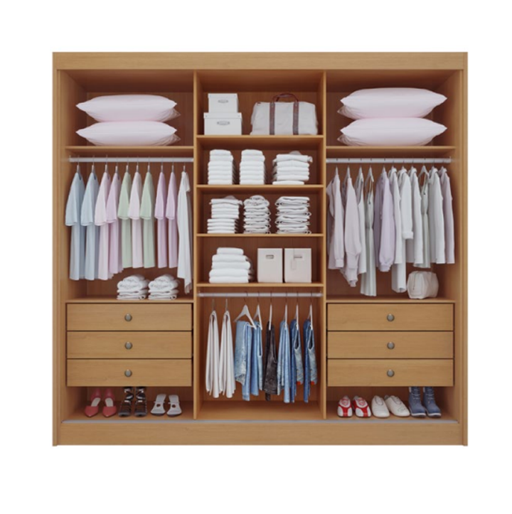 Guarda Roupa Cristal Casal 3 Portas 6 Gavetas D Doro - Imagem 2