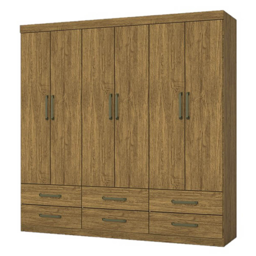 Guarda Roupa Dallas Casal 6 Portas 6 Gavetas Carioca