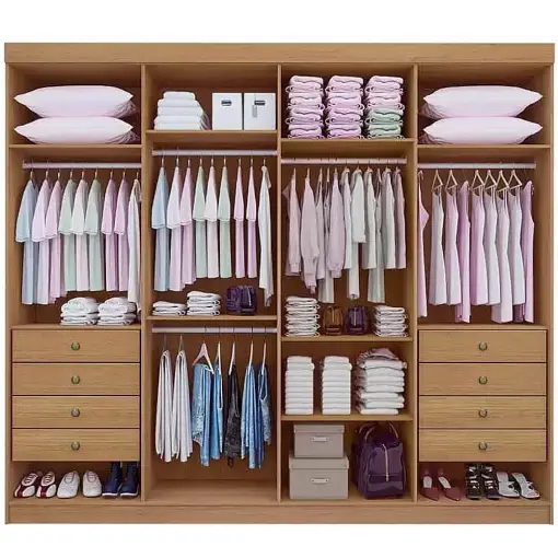 Guarda Roupa Daymond Casal 8 Portas 8 Gavetas D Doro - Imagem 3