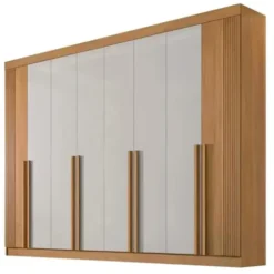 Guarda Roupa Daymond Casal 8 Portas 8 Gavetas D Doro Cinamomo off