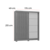 Guarda Roupa Montana Casal 2 Portas 2 Gavetas Atualle Canelato Rústico 3D Off White - Imagem 2
