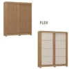 Guarda Roupa Montana Casal 2 Portas 2 Gavetas Atualle Canelato Rústico 3D Off White - Imagem 4