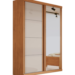 Guarda Roupa Solteiro Buzios Bianchi Nature/Off White