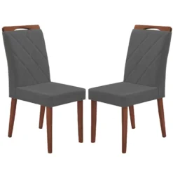 Kit 2 Cadeiras California em Veludo Estofadas Minas Plac