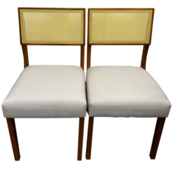 Kit 2 Cadeiras Grécia em Madeira com Tecido Linho Hr Móveis