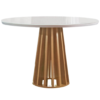 Mesa Berlim Redonda Cinamomo Off white Cel moveis