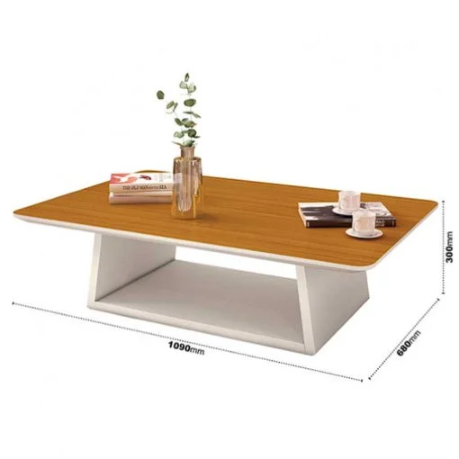 Mesa de Centro Holambra Retangular EDN Off White Cedro - Imagem 3