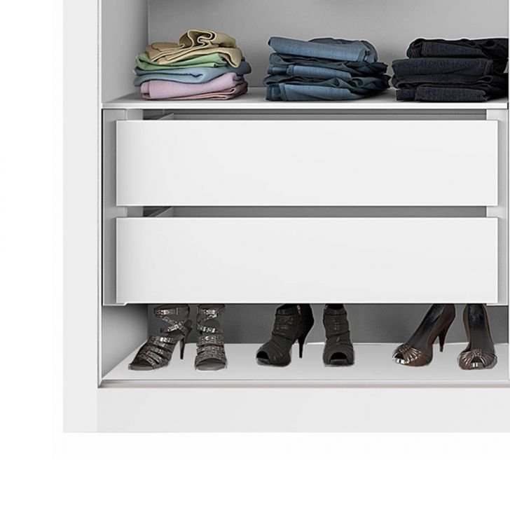 Guarda Roupa Casal Bahia 3 Portas de Correr e 4 Gavetas Branco - Imagem 5