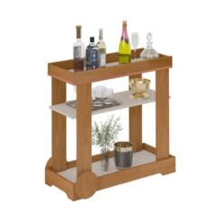 Bar Carrinho Rose com rodízios  Artely