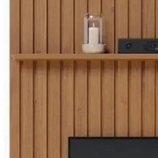 Painel Versatti Com Prateleira 221cm para TV até 70 Polegadas Fabrimóveis Nature - Imagem 3