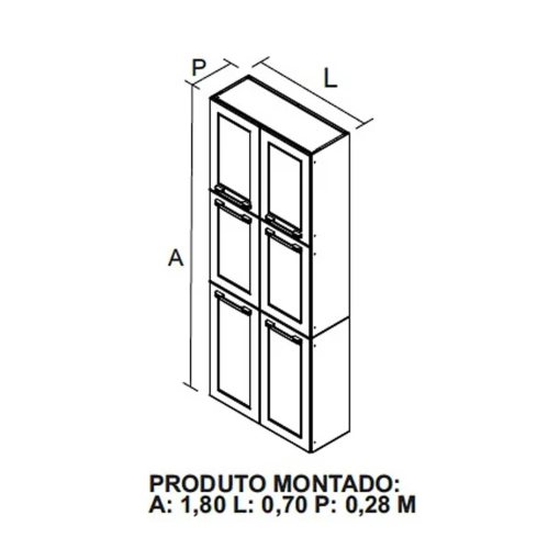 Paneleiro Florença 6 Portas Itatiaia - Imagem 3