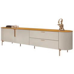 Rack Celine para TV até 75 Polegadas 2 Portas 2 Gavetas DJ