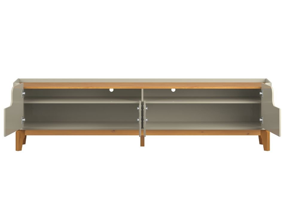 Rack Flip 180cm 4 Portas para TV até 75 Polegadas Patrimar Off White Cinamomo - Imagem 5