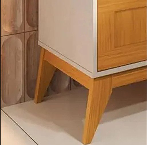 Mesa de Cabeceira Urban 1 Gaveta EDN Off White Cedro - Imagem 3