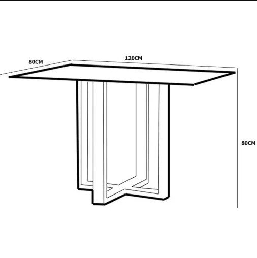 Mesa de Jantar Pedro 120x80cm com 4 Cadeiras Art Assentos - Imagem 3