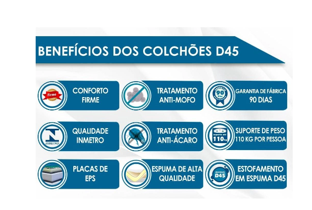 Colchão Fort Tech ISO 150 138×188 Casal Espuma D45 Ortobom - Imagem 3