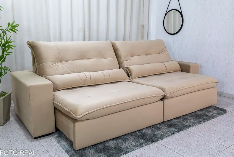 Sofá Retrátil Reclinável 2.90m Máximo Mundial Estofados - Imagem 5