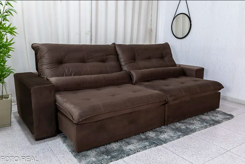 Sofá Retrátil Reclinável 2.90m Máximo Mundial Estofados - Imagem 3