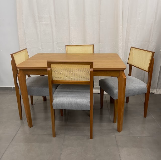 Mesa Alegra 120×80 SEM Vidro Com Cadeiras Grecia - Imagem 6