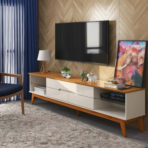 Rack Limit 180cm 2 Gavetas para TV até 65 Polegadas Tebarrot - Imagem 2