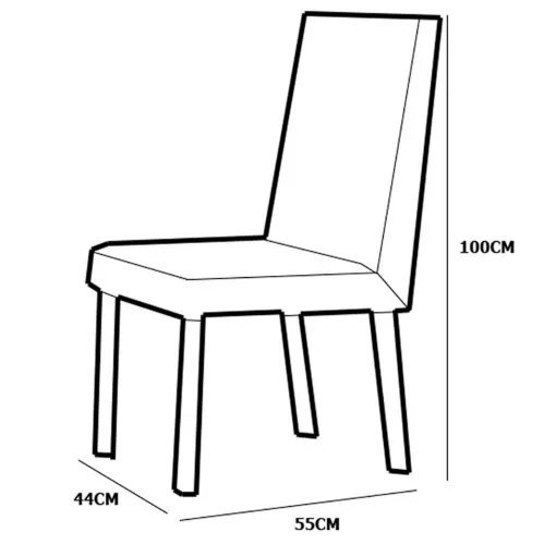 Mesa de Jantar Pedro 120x80cm com 4 Cadeiras Art Assentos - Imagem 4