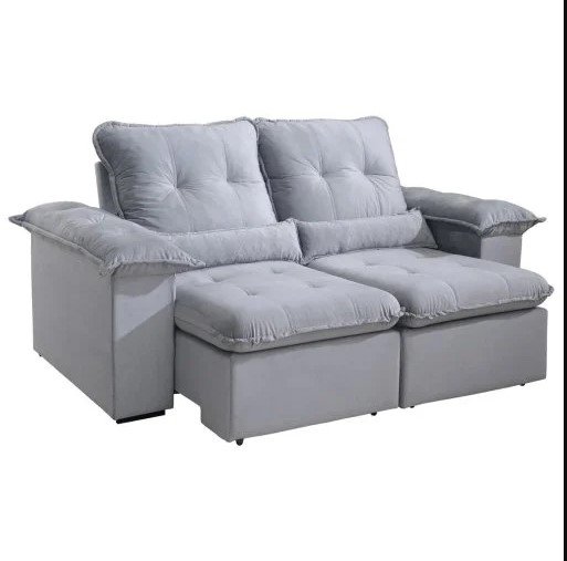 Sofá Arsenal 4 Lugares Retrátil e Reclinável 230cm Tecido Veludo Aifos - Imagem 2